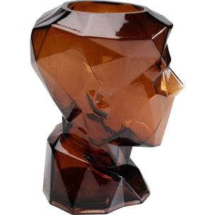 Vase Prisma visage marron 30cm Kare Design