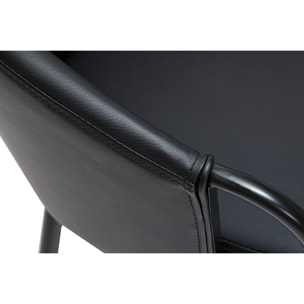 Chaise design noire PRECIO