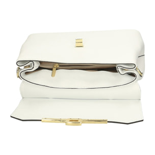 Borsa a mano da donna Made in Italy - Modello Lunaria - 100% pelle - 27.0 x 23.0 x 12.0 cm