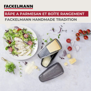 Duo Râpe à zeste longue à gros grain avec couvercle de protection 42 cm et Râpe à parmesan et sa boîte de rangement 19 cm FM Professional Gourmet
