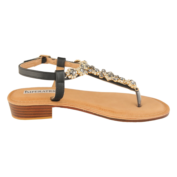 Sandali infradito con dettagli gioiello