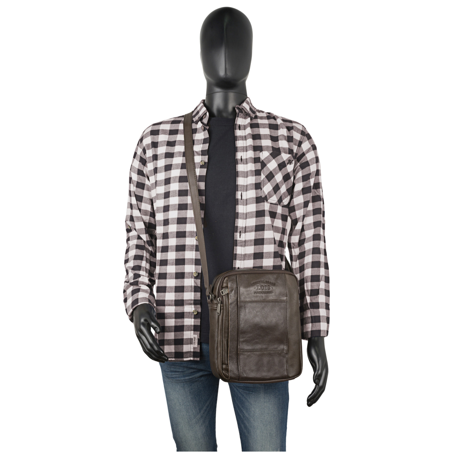 Bandolera Hombre Piel/Pu Lois Steens Marron