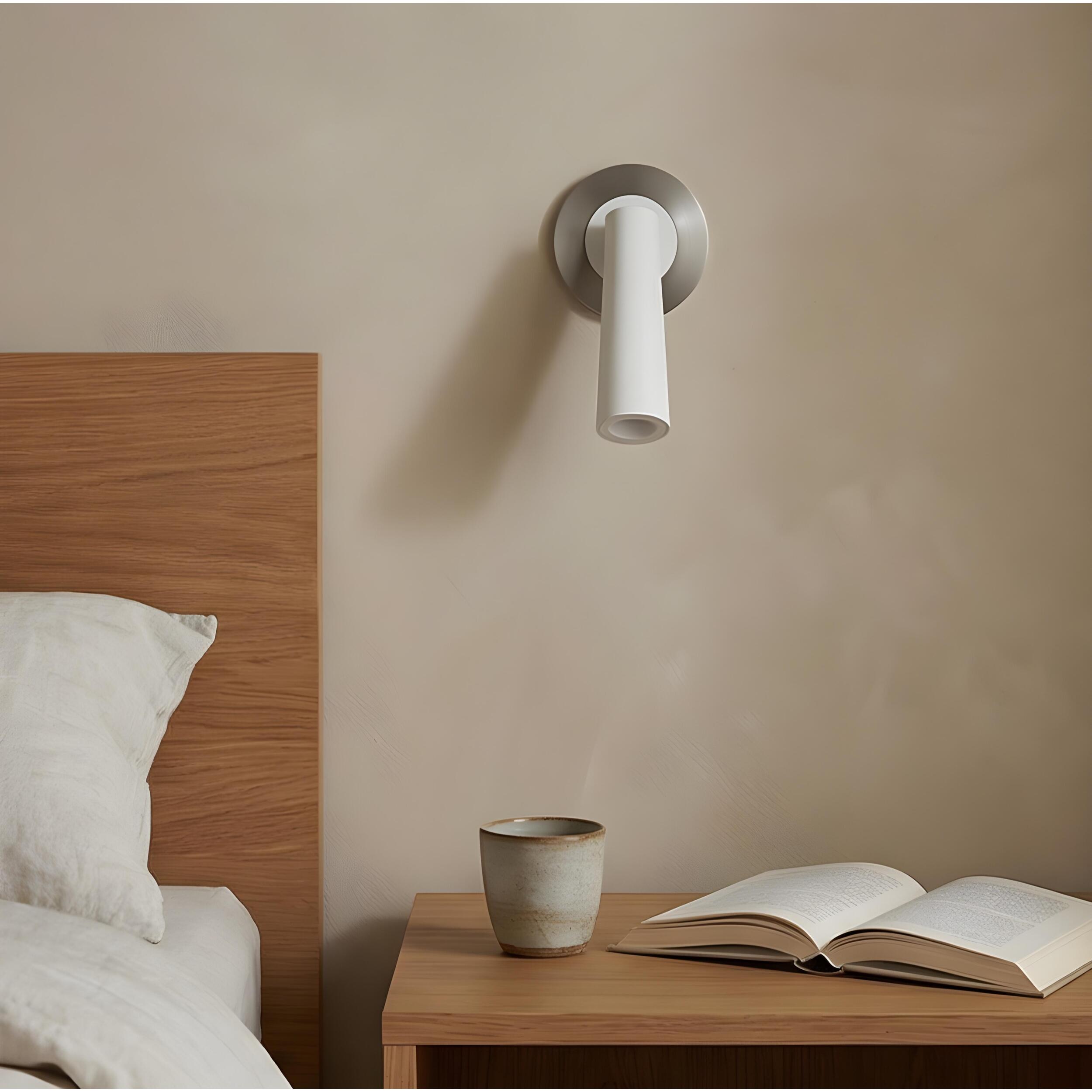 LEDS C4 Luz De Lectura Gamma Mini Led 2.2W Blanco Cálido - 2700K On-Off Níquel Satinad