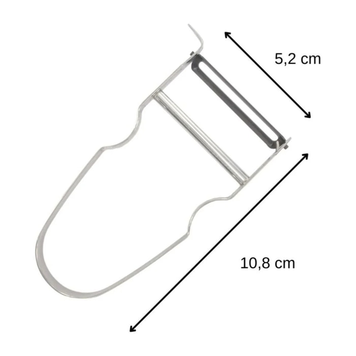 Lot de 2 rasoirs à légumes 11 cm Castor en inox Fackelmann