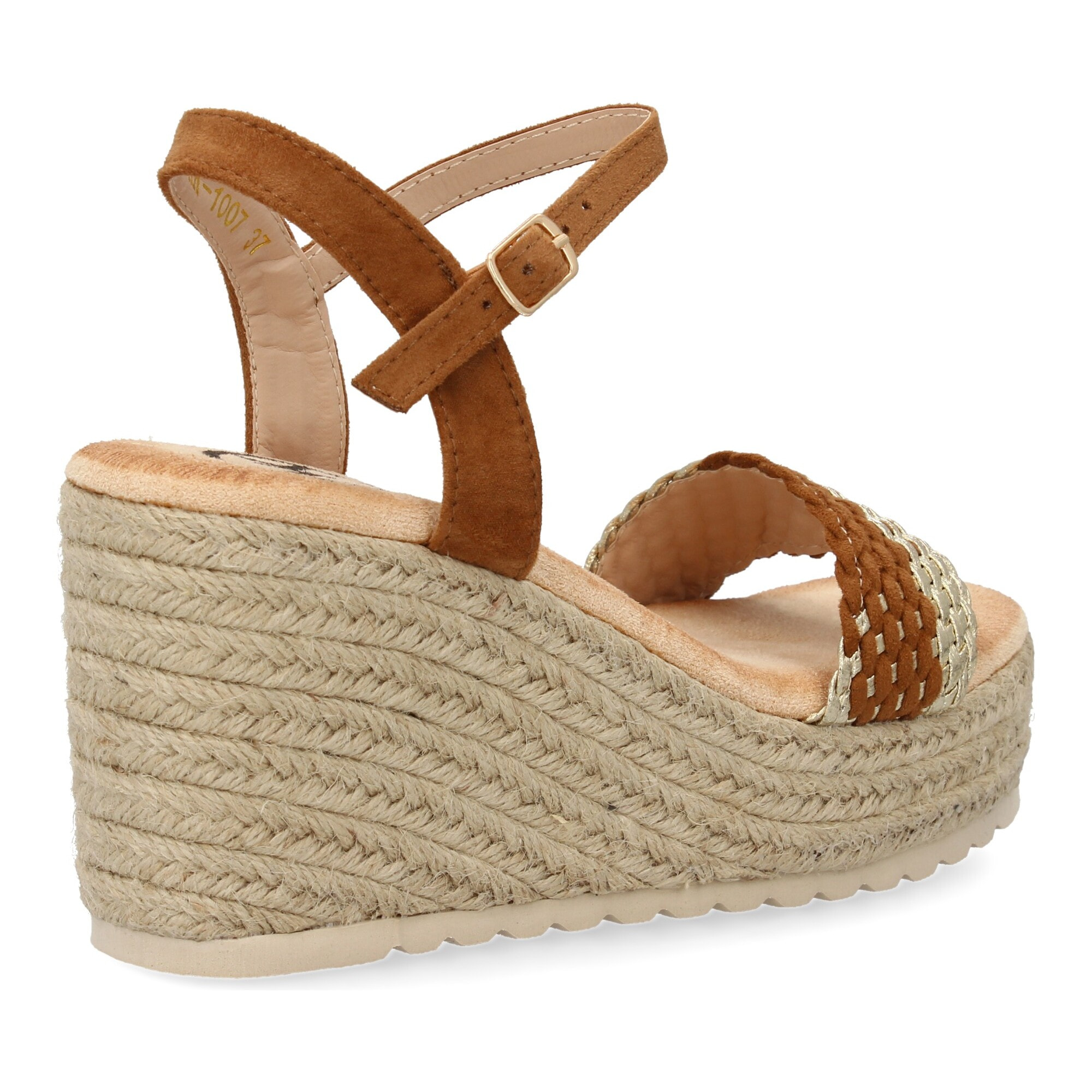 Sandalias de cuña de yute para mujer, comodas y elegantes, diseño moderno.