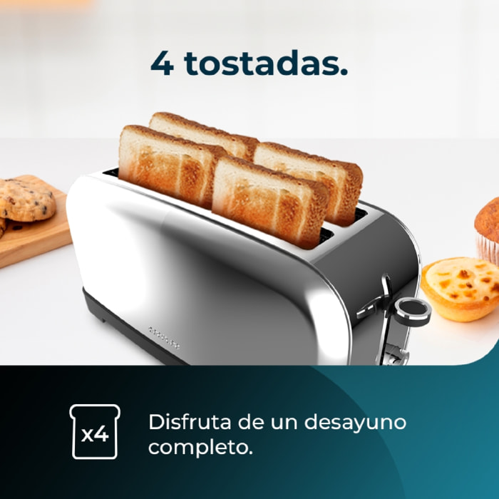 Cecotec Tostapane Toastin' time 1500 Inox