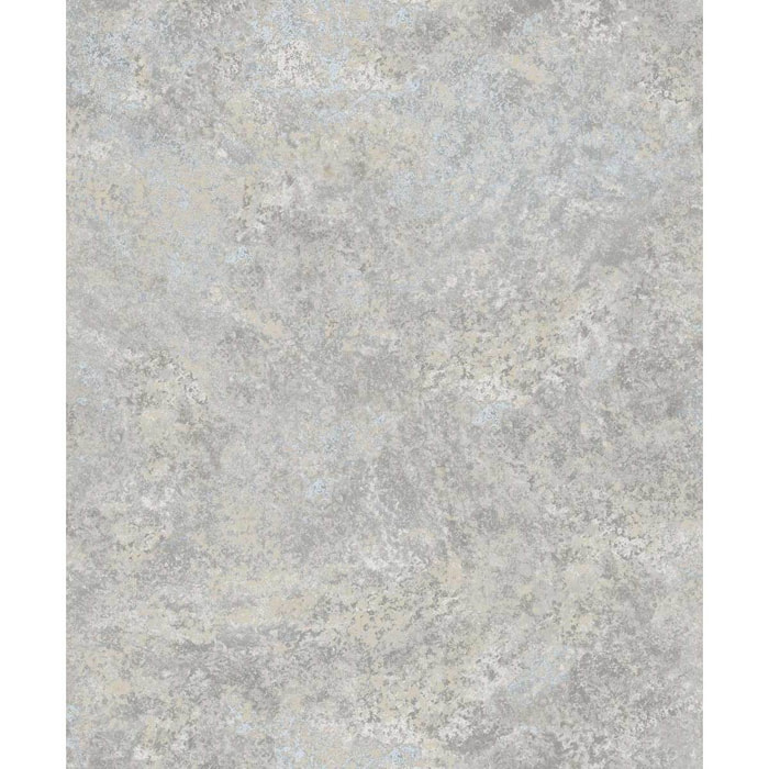 Papier peint effet béton ciré gris bleuté nacré