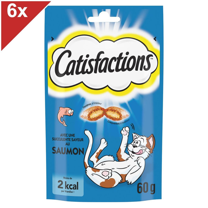 CATISFACTIONS Friandises au saumon pour chat et chaton (6x60g)
