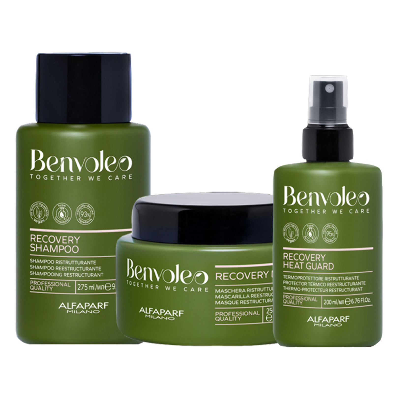 ALFAPARF MILANO Kit Benvoleo Recovery Shampoo 275ml + Mask 250ml + Guard 200ml