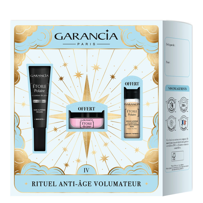 Rituel Anti-Âge Volumateur - Coffret [ÉTOILE Polaire] Le Contour des Yeux 10ml + 2 Produits