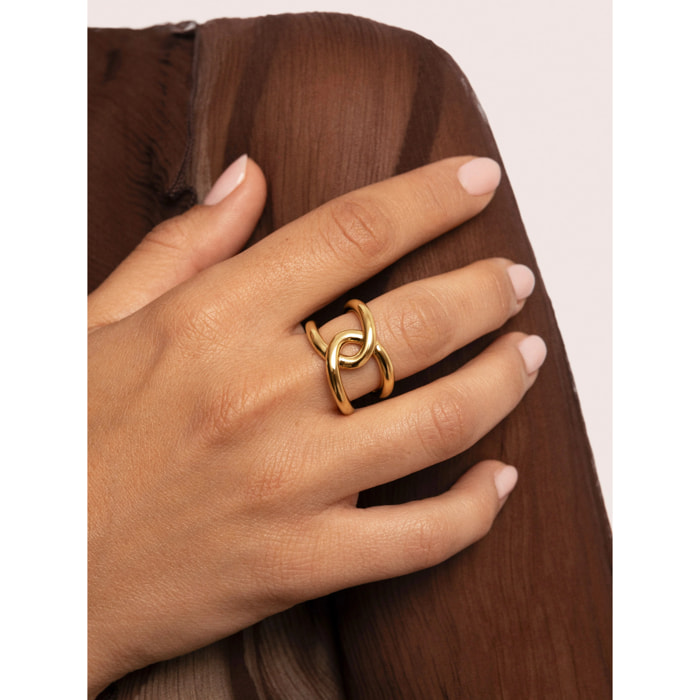 Anillo One Link Acero Baño Oro
