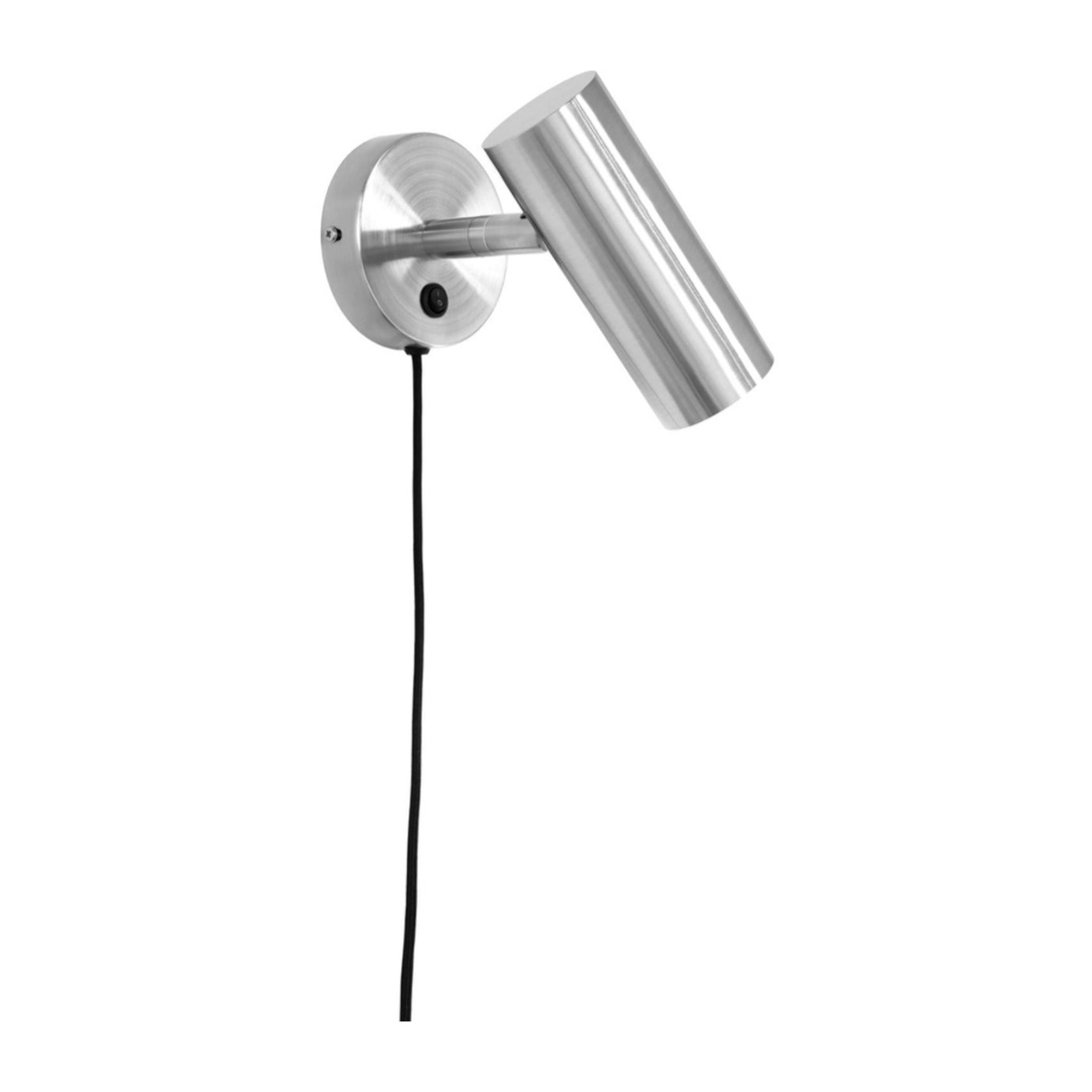 Applique Paris orientabile in acciaio spazzolato argento con GU10