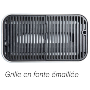 Barbecue gaz CAMPINGAZ ATTITUDE 2GO inox à poser, 48x26 cm