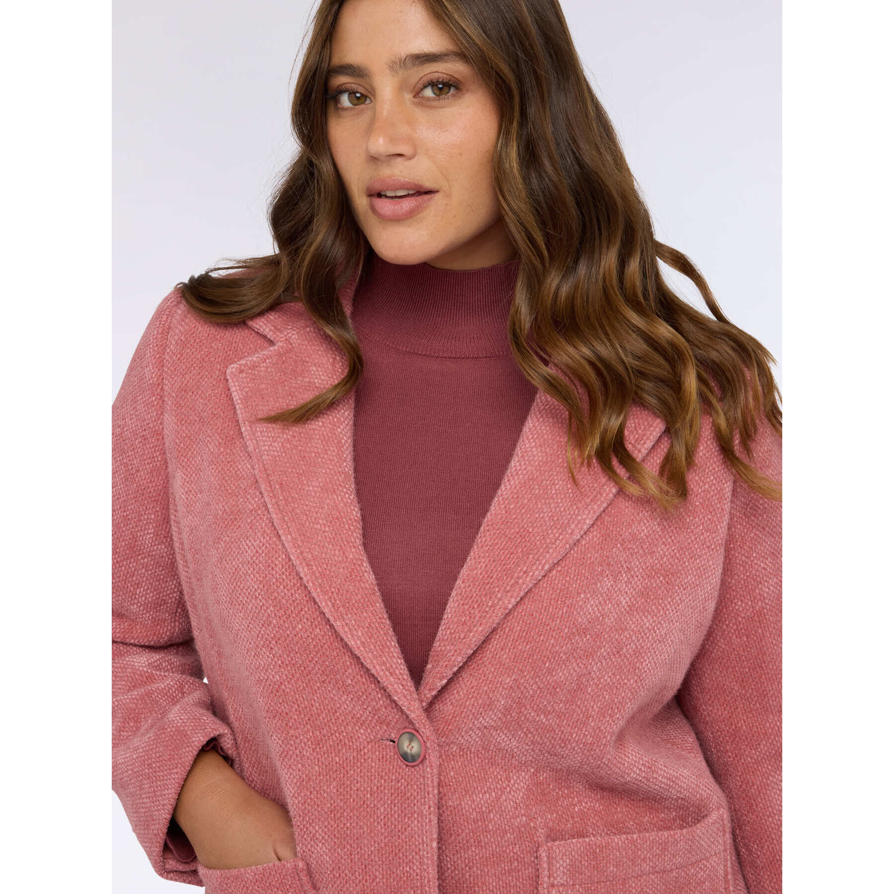 Fiorella Rubino - Cappotto effetto bouclé - Rosa