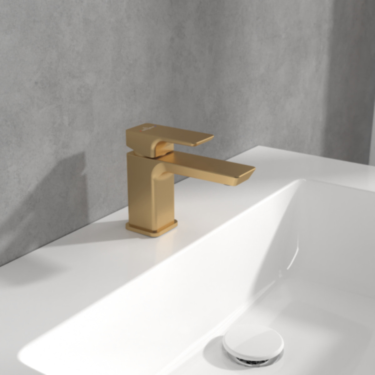 Mitigeur lavabo compact Subway 3.0 sans tirette Brushed Gold