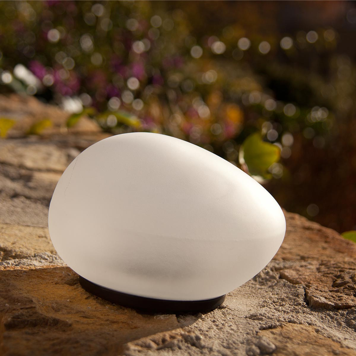 Lampe solaire décorative galet SOLENZARA D16cm