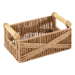 Lot de 3 caisses Eugène beige L26/31/36cm