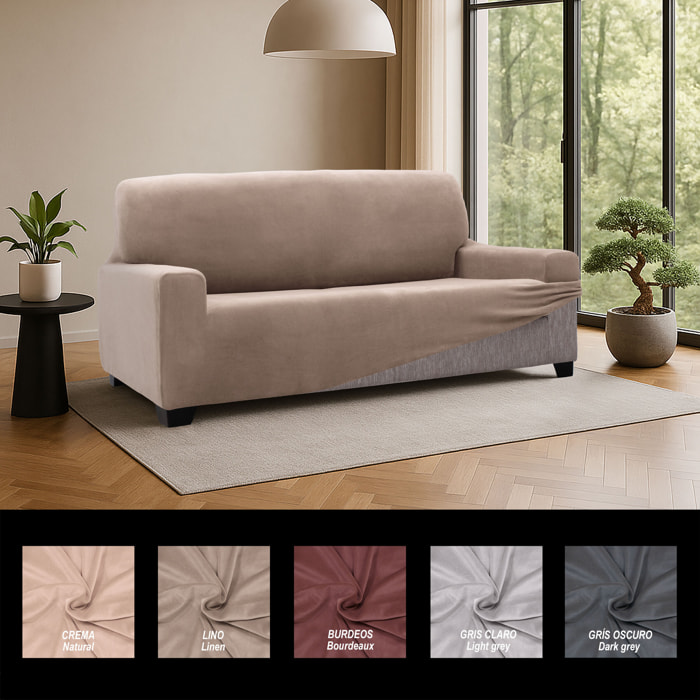 Funda de sofá TERCIOPELO ANTI MANCHAS Multi elástica modelo VERONICA