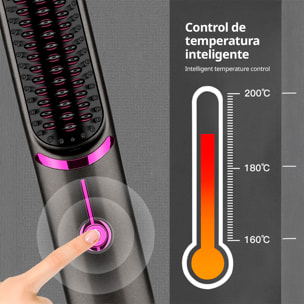 Cepillo peine alisador de pelo 608. Con 3 niveles de calor entre 160°C y 200ºC.