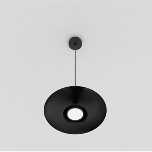 Lampada a sospensione Babel in acciaio nero opaco