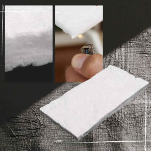 Lana in fibra di ceramica per ricambio bruciatore camino a bioetanolo 30x20xH2,5 cm