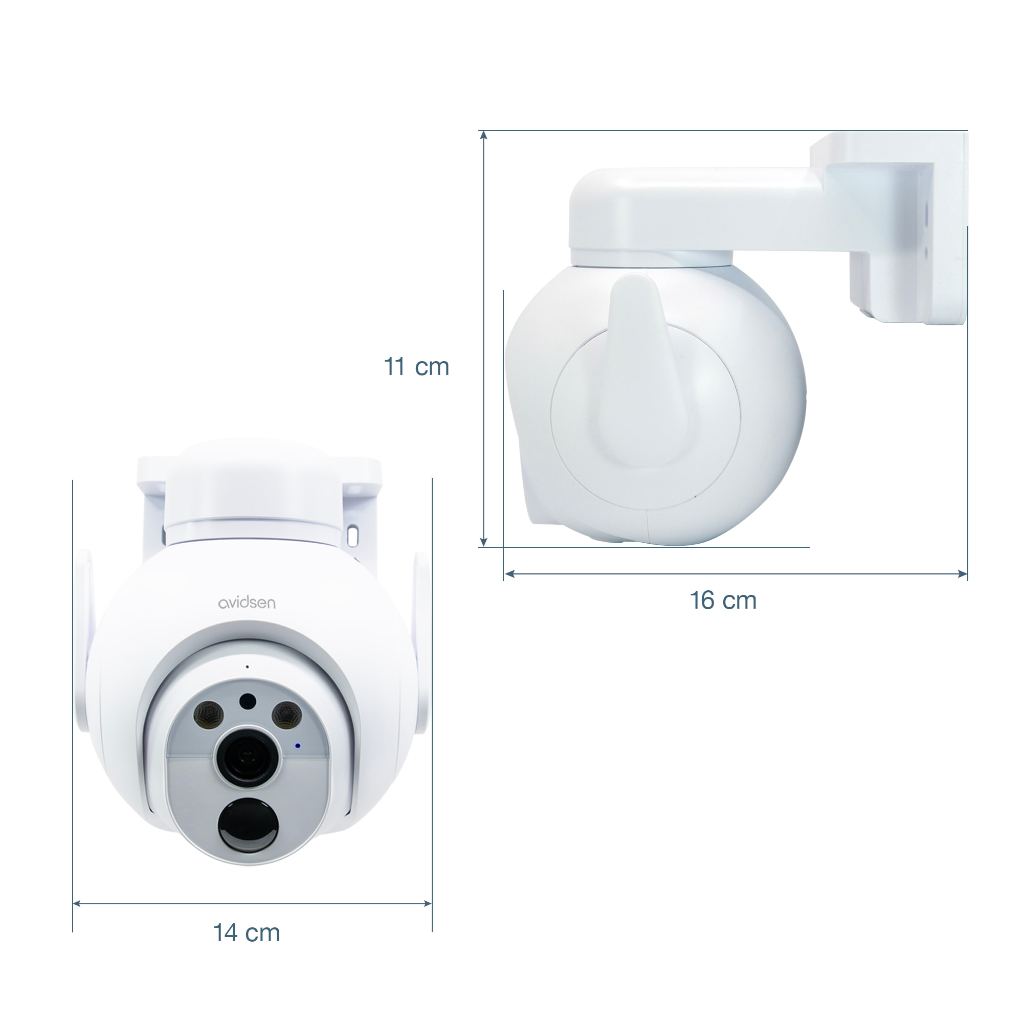 Caméra IP extérieure motorisée 2,5K solaire sur batterie HomeCam Battery 2,5 K PTZ - Avidsen - 1271