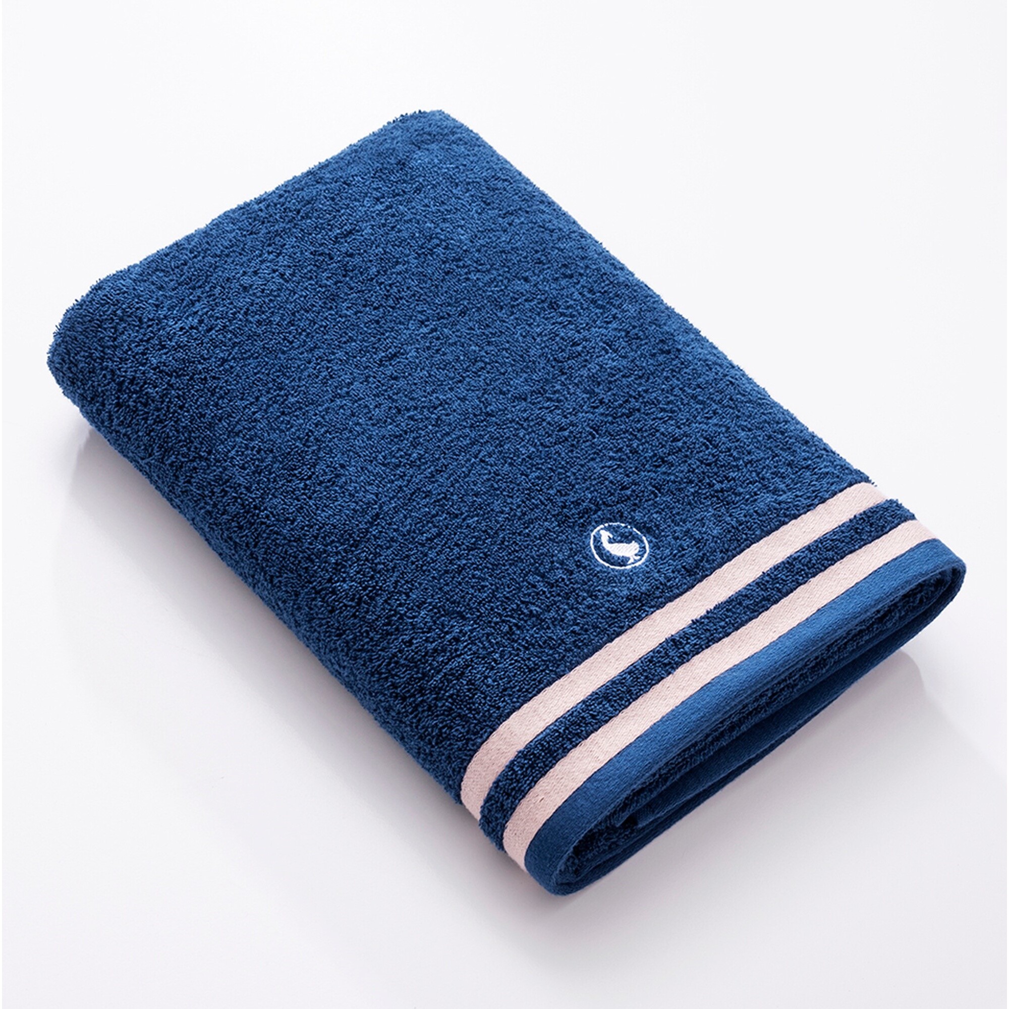 Toalla de baño en azul marino 70x140 100% algodón 500gsm el ganso