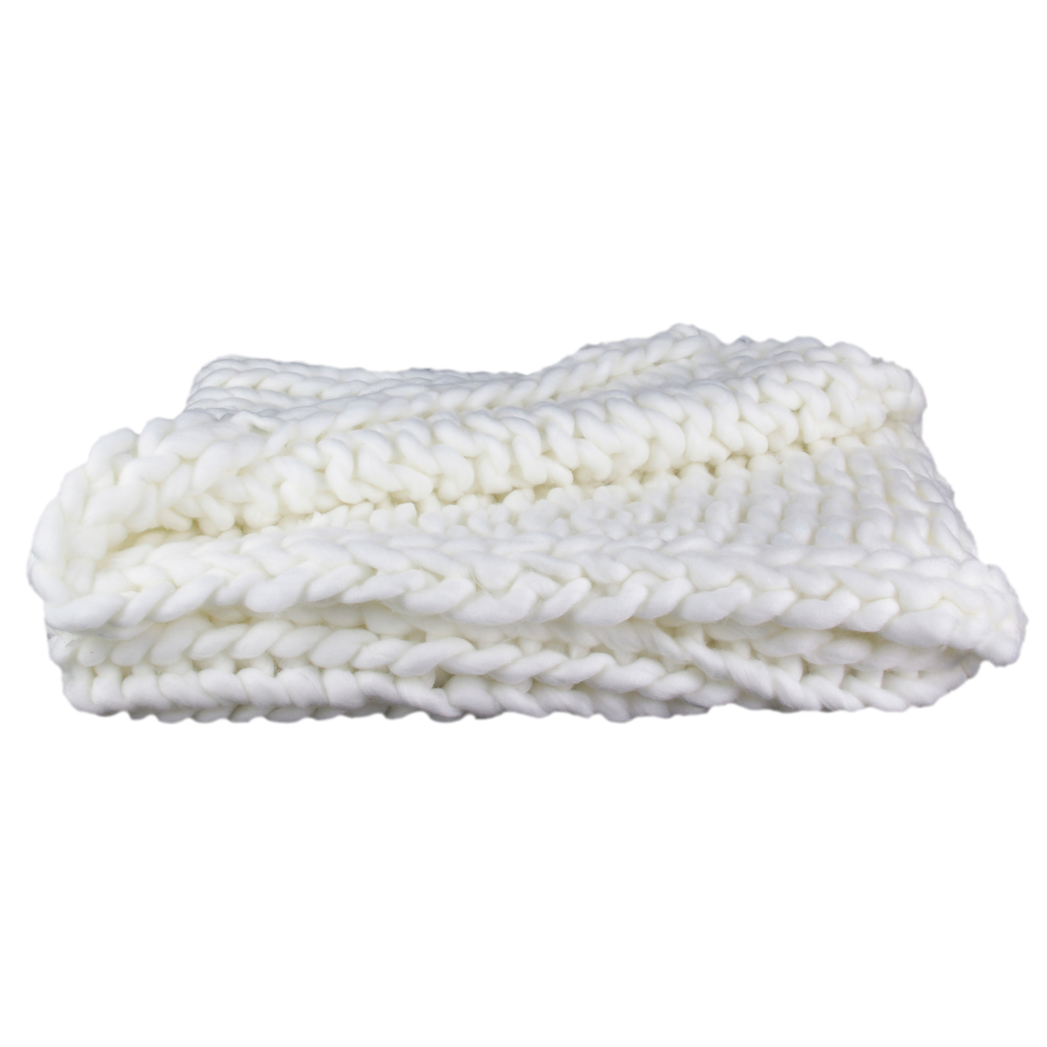 Plaid - HOME DECO FACTORY - Grosse Maille - Chunky - Beige
