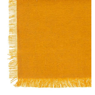 Nappe "Maha" coton jaune moutarde 250x150cm