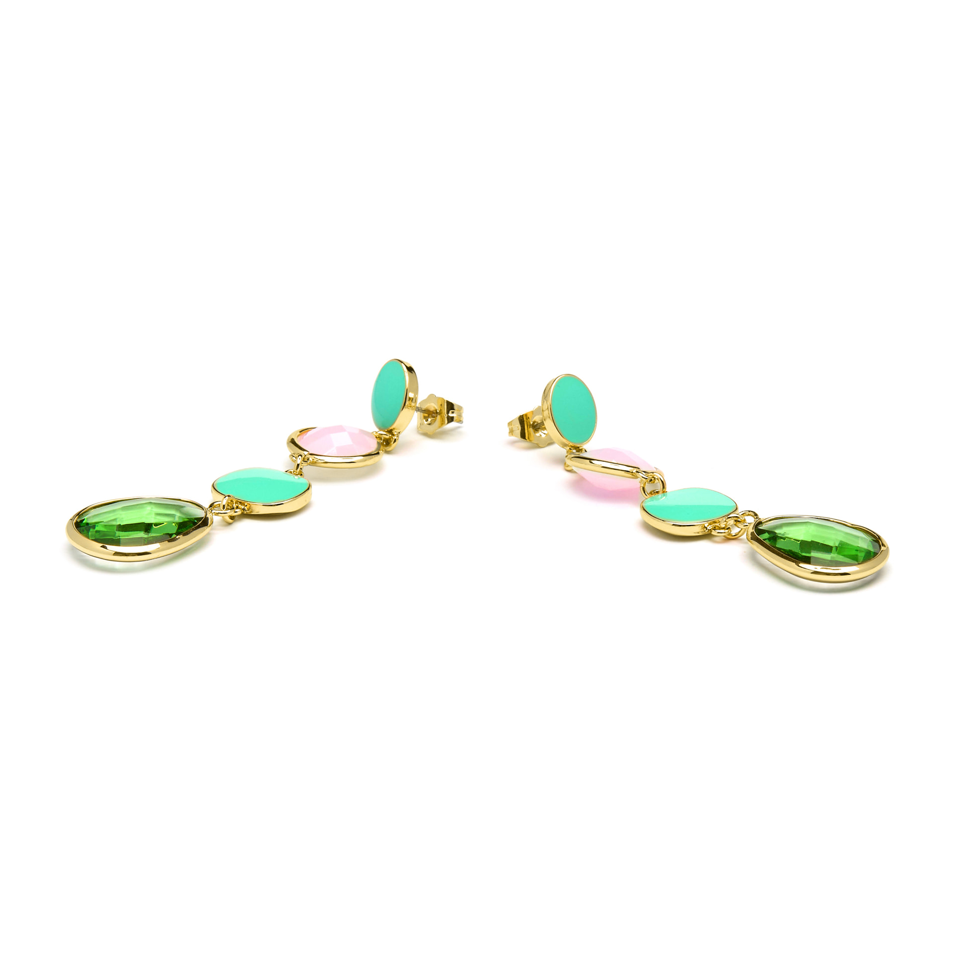 Pendientes Lux by Lux acabadoss en oro amarillo 18k
