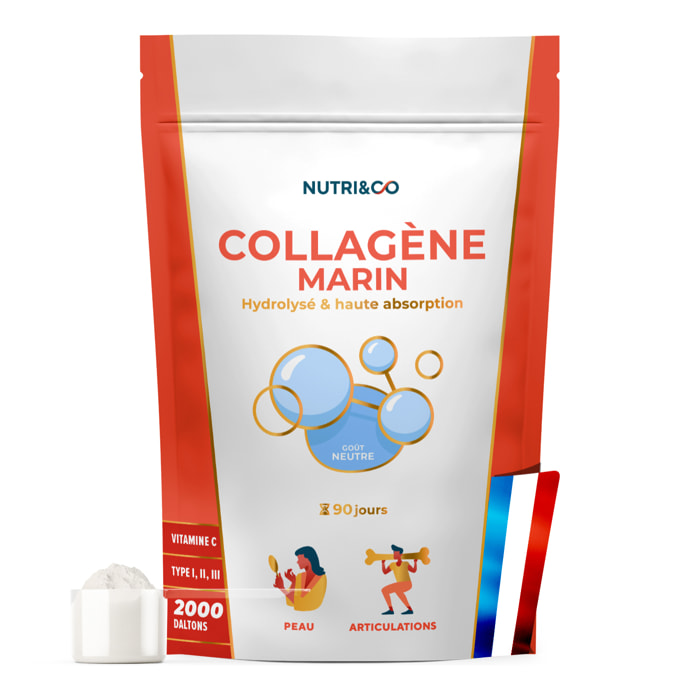 Nutri&Co Collagène Marin Type 1, 2 & 3 Peau & Articulations Goût Neutre - 540g