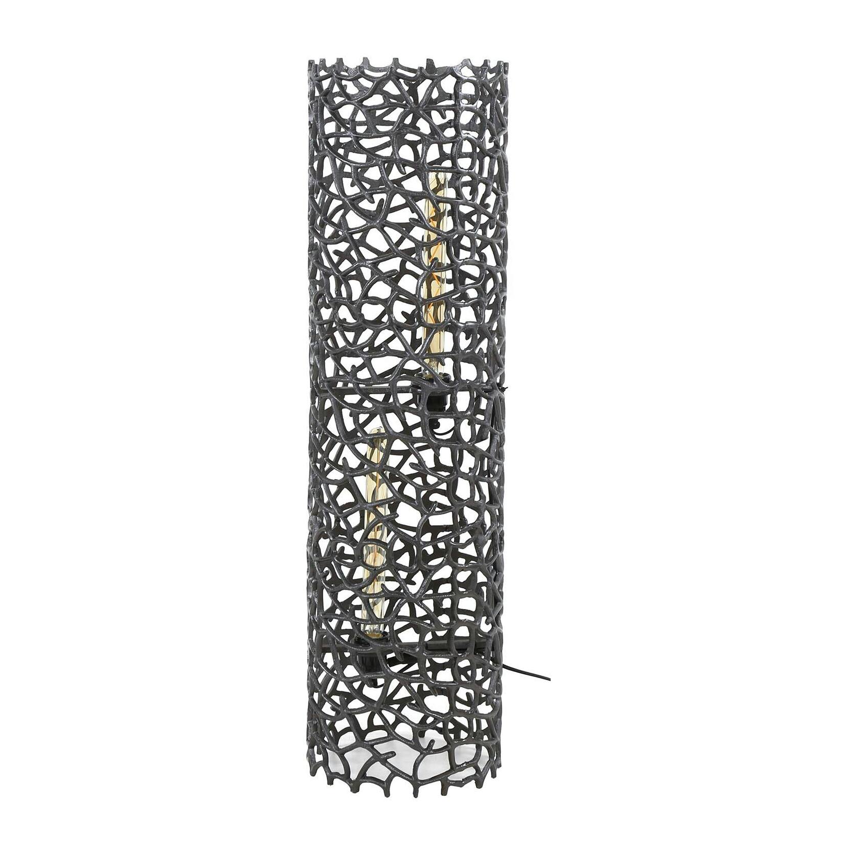 Lampadaire décoratif en métal effet toile H 92 cm RALF