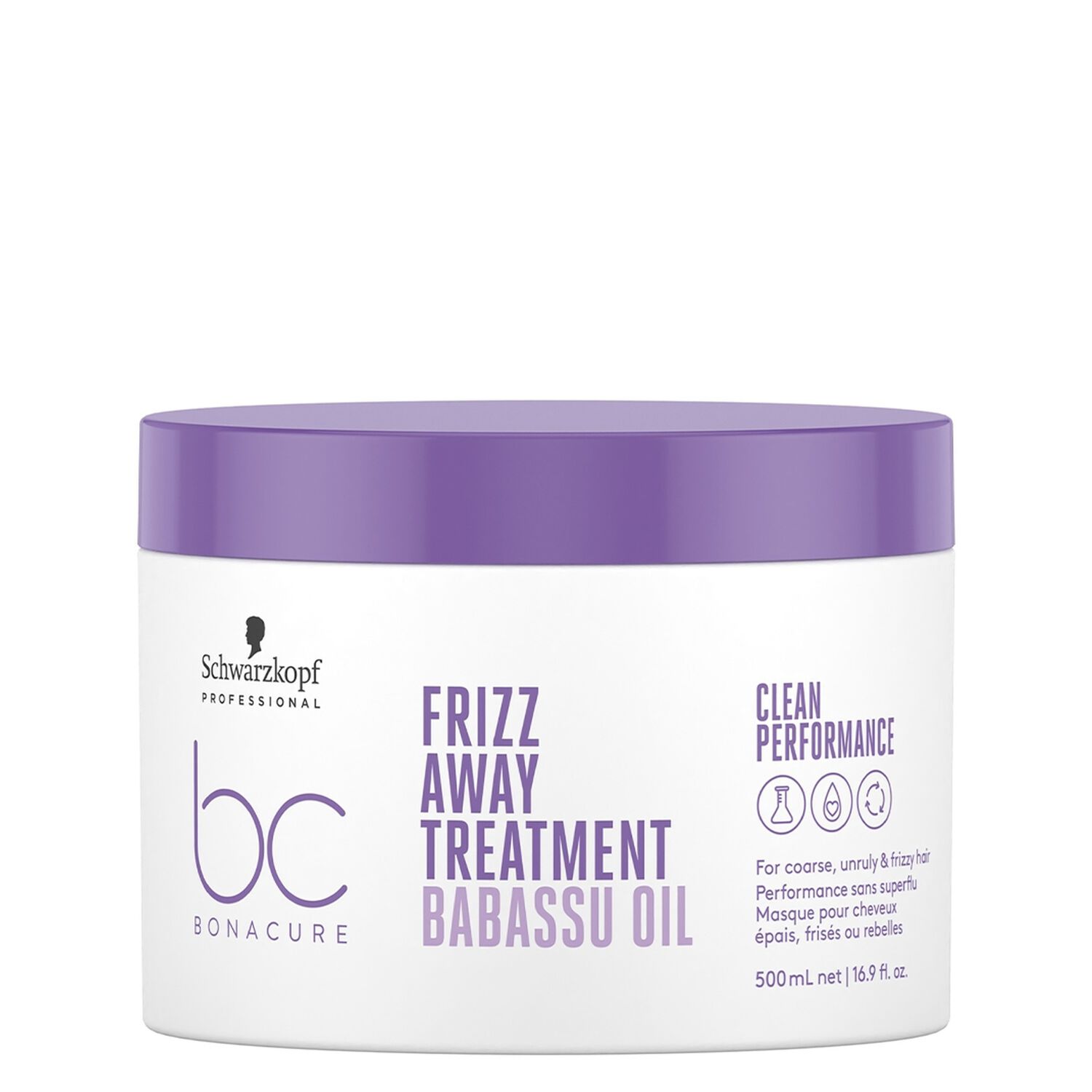 BC Bonacure Frizz Away - Masque anti-frisottis cheveux rebelles, épais et frisés