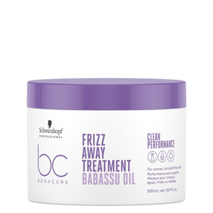 BC Bonacure Frizz Away - Masque anti-frisottis cheveux rebelles, épais et frisés
