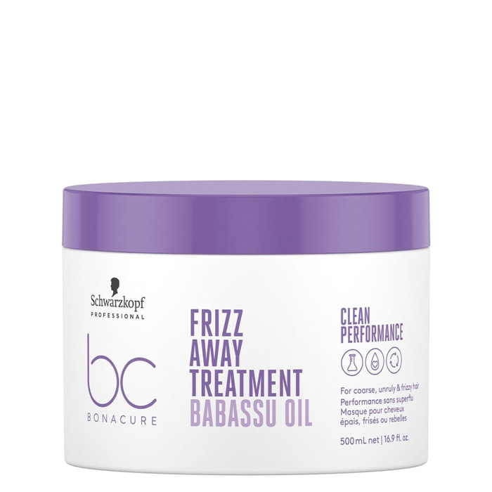 BC Bonacure Frizz Away - Masque anti-frisottis cheveux rebelles, épais et frisés
