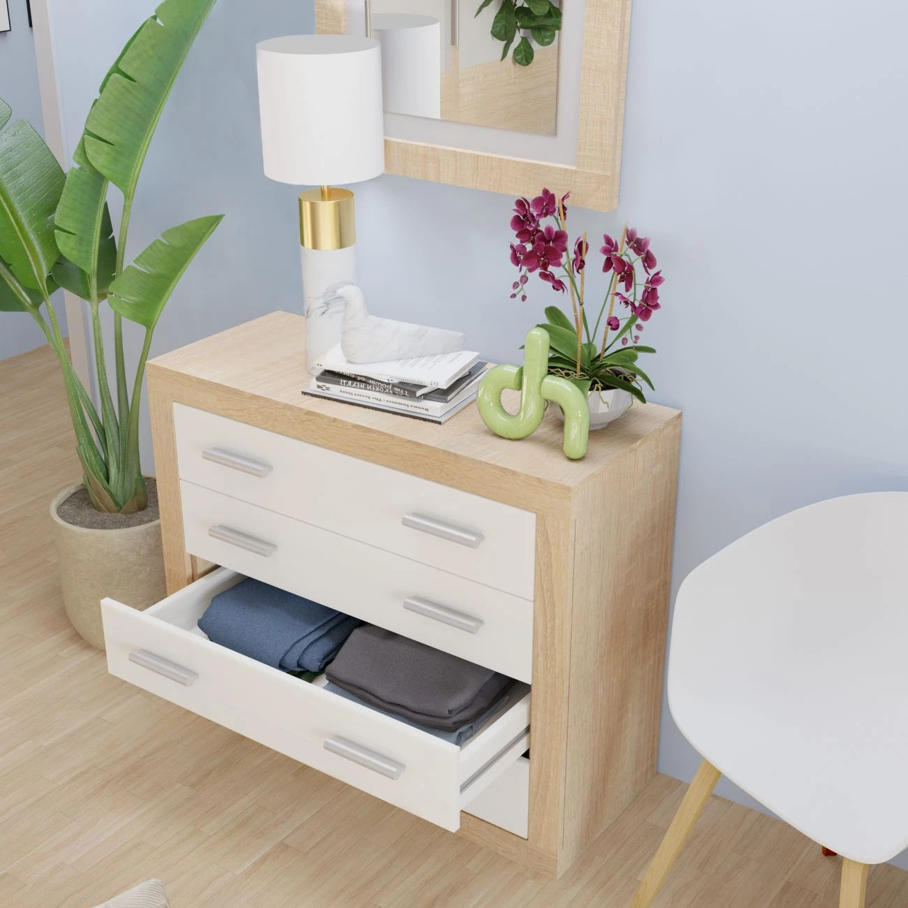 Dormitorio Kira 4C Cambria - Blanco