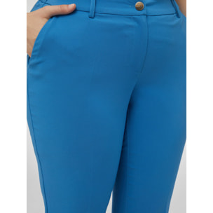 Fiorella Rubino - Pantalones rectos con pinza planchada - Light - blue