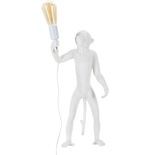 LAMPADA DA TAVOLO MONKEY BIANCO CM Ø 26X34X55