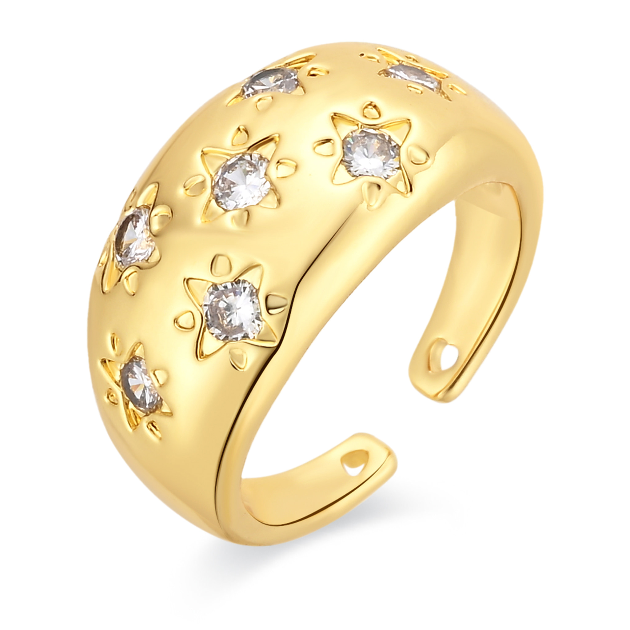 Anillo Juini acabado oro amarillo 18k