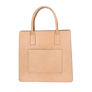 Borsa a mano da donna - Modello Giulia - Vera pelle effetto cocco - 30.0 x 28.0 x 10.0 cm