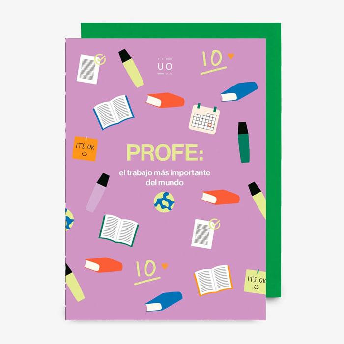 Postal "Profe, el trabajo más importante del mundo"