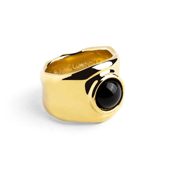 Anillo My Onyx Baño Oro