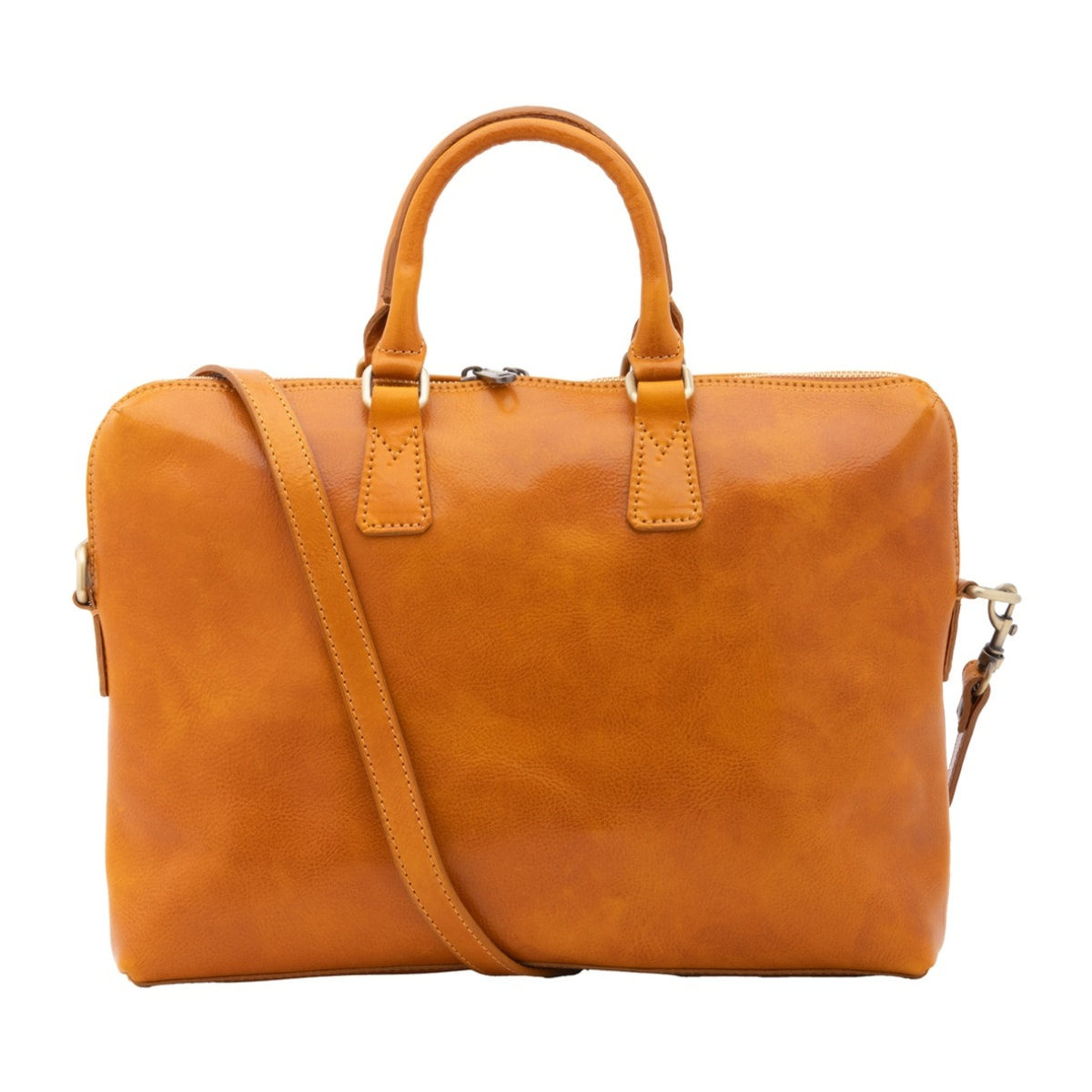 Borsa da lavoro uomo in vera pelle - Modello False - Made in Italy - 37.0 x 27.0 x 6.0 cm