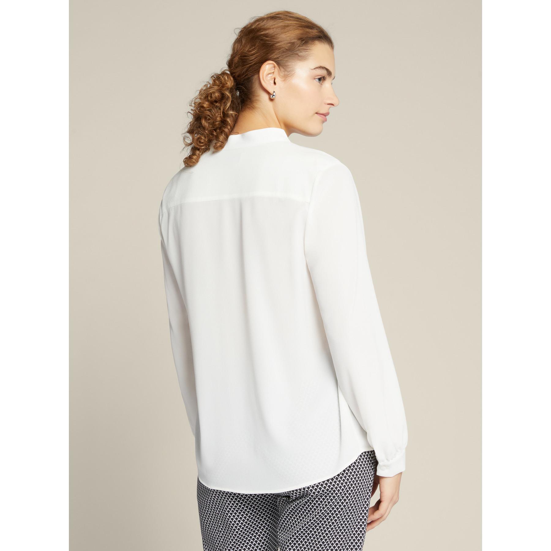 Elena Mirò - Blusa con arricciature - Bianco