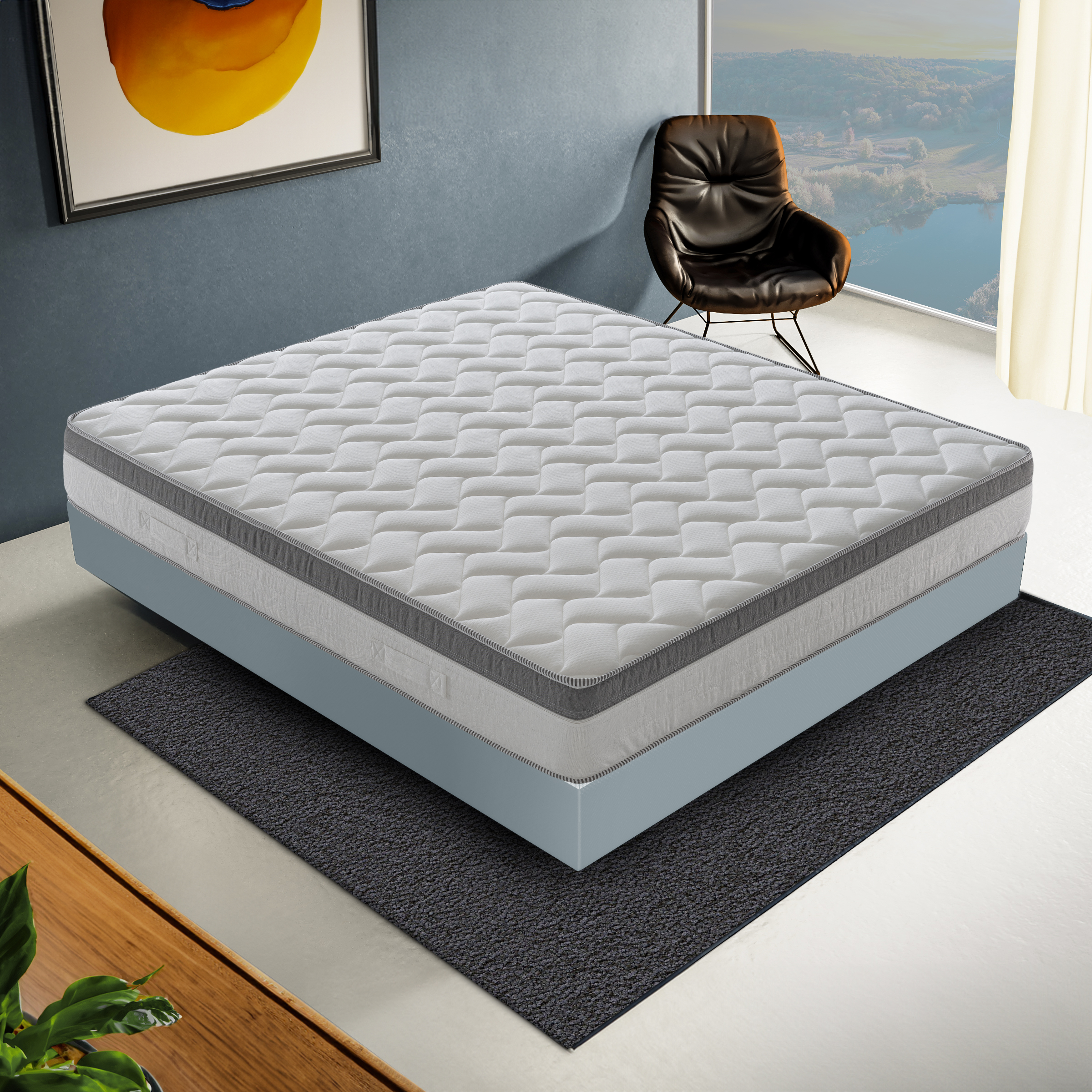 Materasso 100x190 in Memory Foam - Alto 26 cm - 9 Zone di Comfort - Sfoderabile - Memory Gel