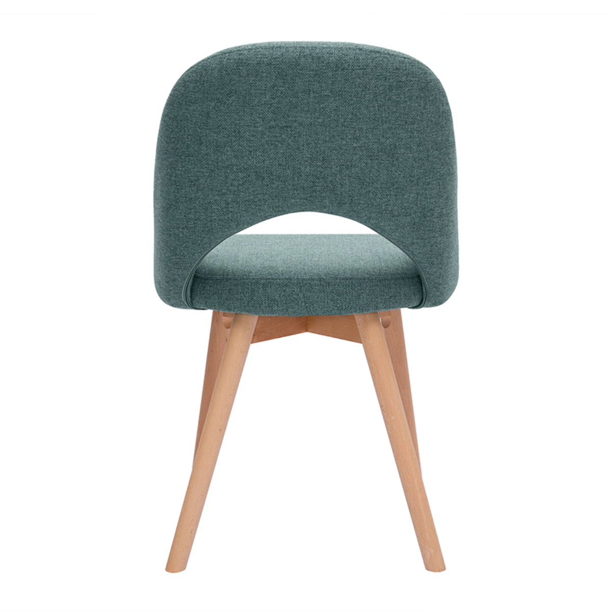 Chaises scandinaves en tissu vert de gris et bois clair (lot de 2) COSETTE