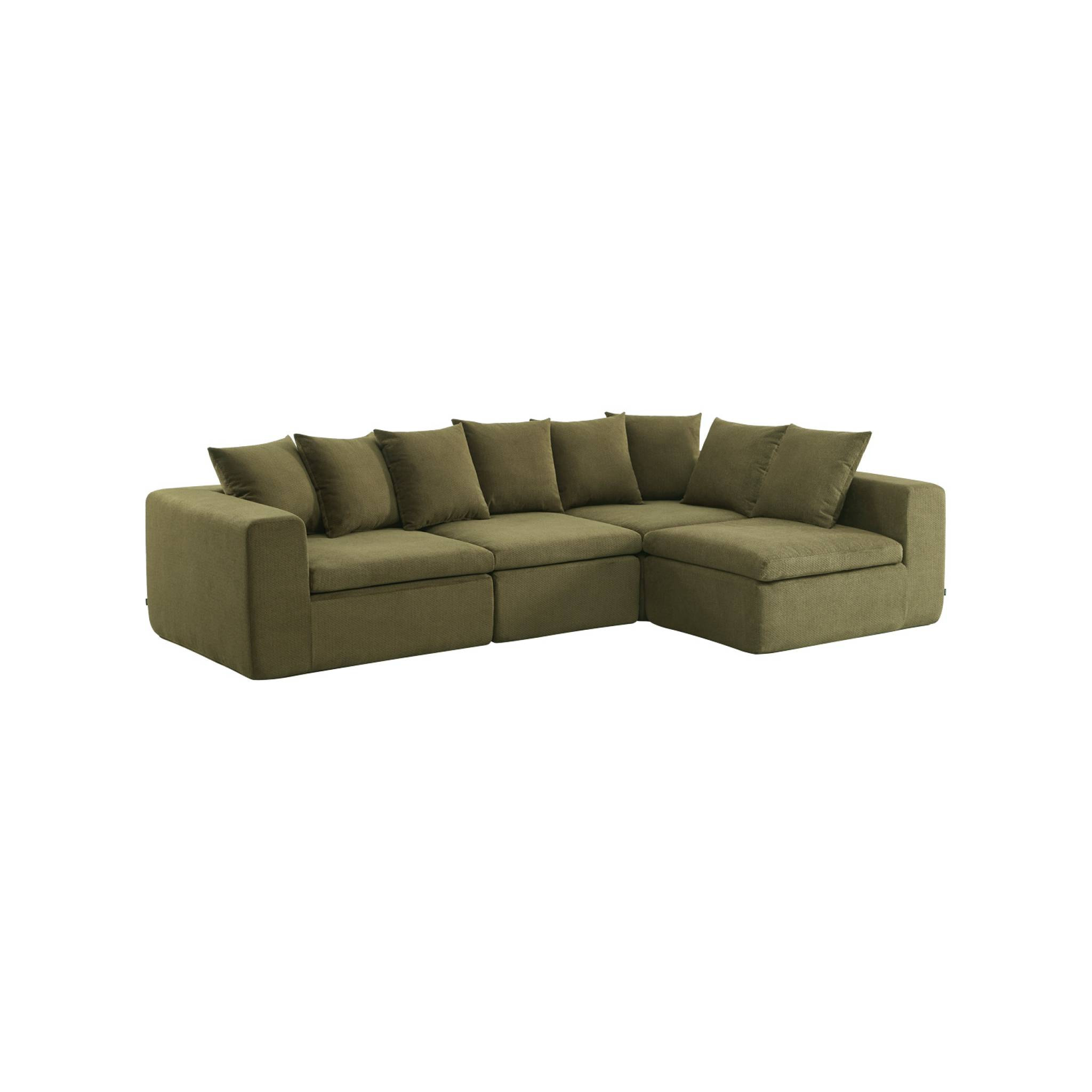 Canapé modulable tissu chenille 5 places MOVI