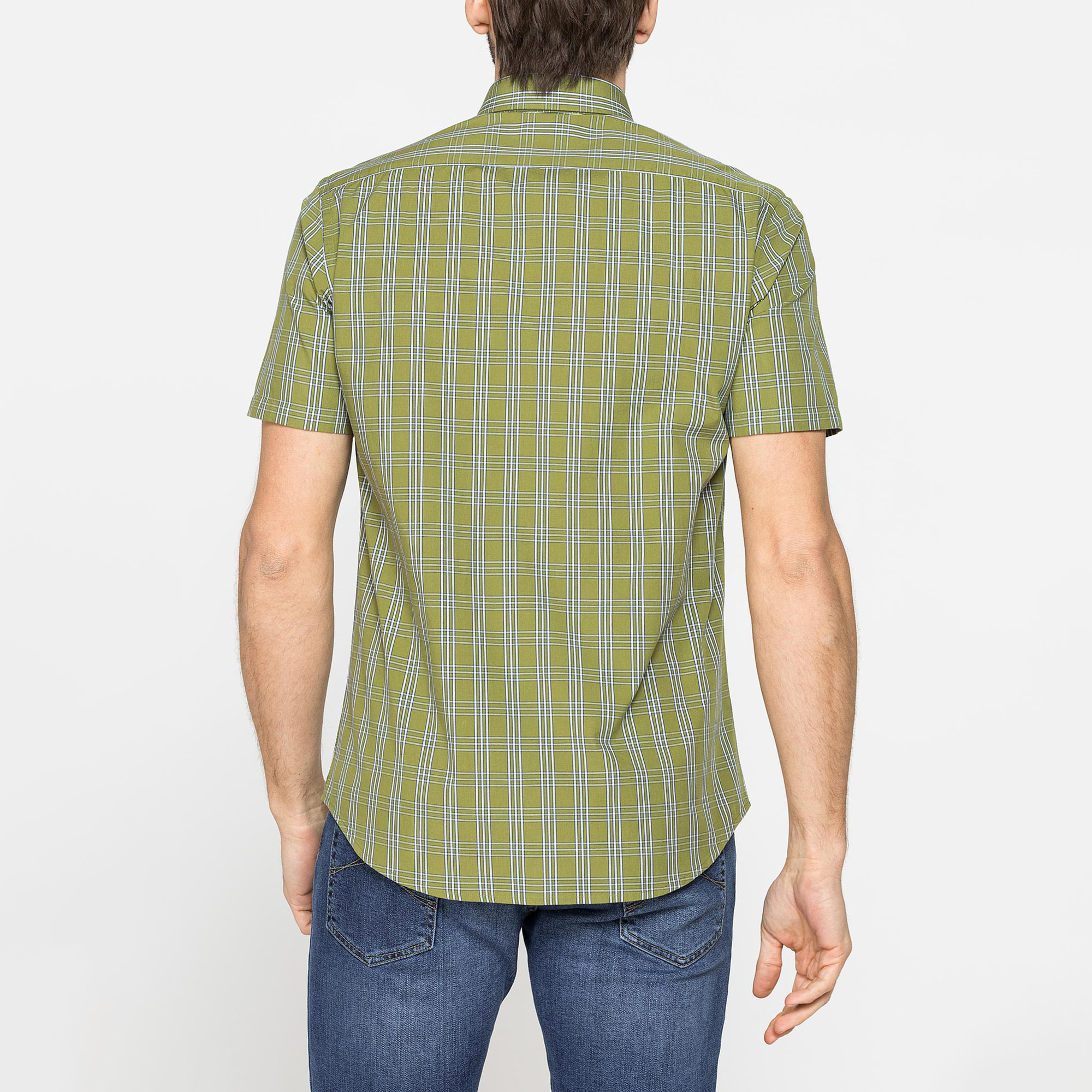 CAMICIA A MANICA CORTA IN COTONE CON FANTASIA