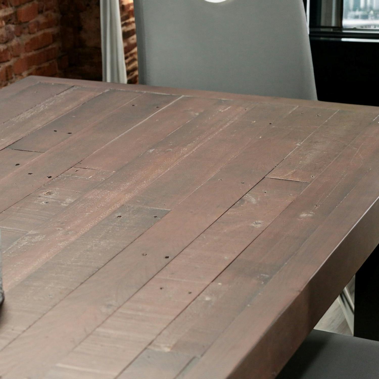 Table à manger bois brun recyclé 180 cm SAMOA