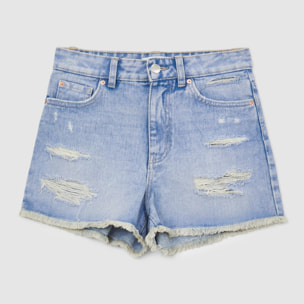 Shorts jeans mom con strappi